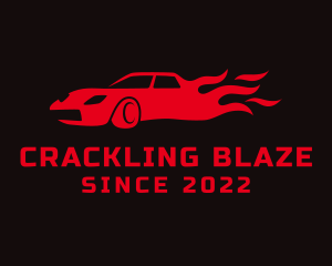 Burning Race Car logo design