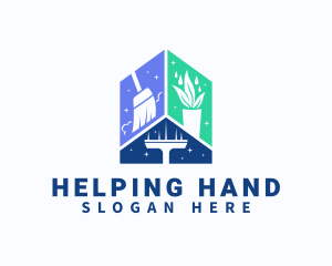Shiny Housekeeping Cleaning Logo