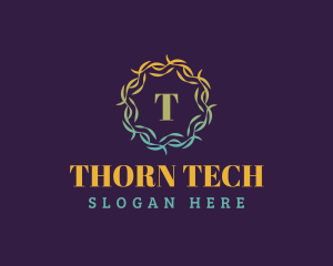 Leaf Thorn Wreath logo
