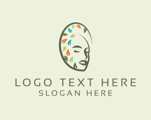 Organic Woman Face logo