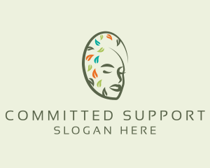 Organic Woman Face logo design