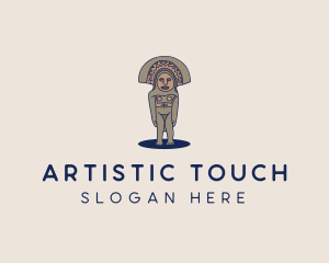 Mayan Ancient Sculpture  logo
