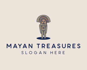 Mayan Ancient Sculpture  logo