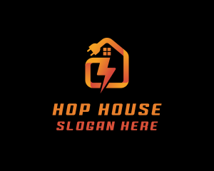 House Lightning Plug logo design