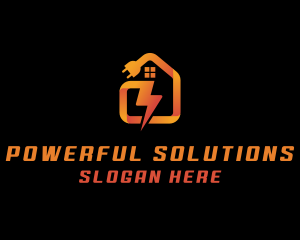 House Lightning Plug logo design