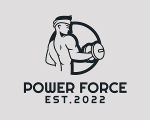 Strong Bicep Exercise  logo design