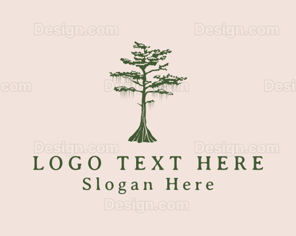 Green Willow Tree Forest Logo