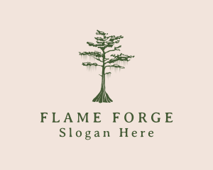 Green Willow Tree Forest logo design