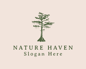 Green Willow Tree Forest logo design