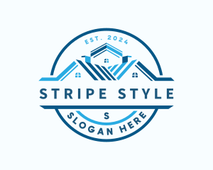 Striped House Roof logo design