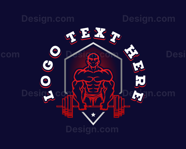 Barbell Weightlifting Gym Logo