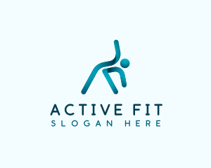 Athlete Body Stretching logo design