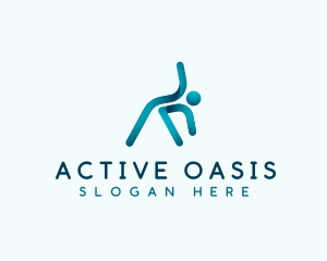 Athlete Body Stretching logo design