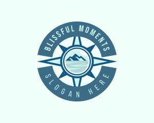 Compass Navigation Mountain Logo