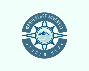 Compass Navigation Mountain Logo