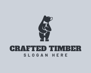 Bear Axe Lumberjack logo design