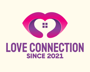 Pink Love House logo design