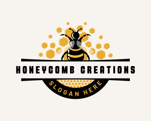 Insect Honeycomb Bee logo design