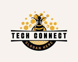 Insect Honeycomb Bee logo