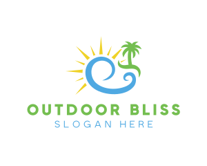 Tropical Wave Travel logo design