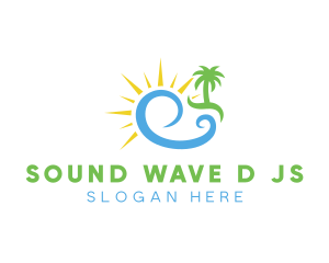 Tropical Wave Travel logo design