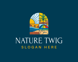 Nature Beach Resort logo design