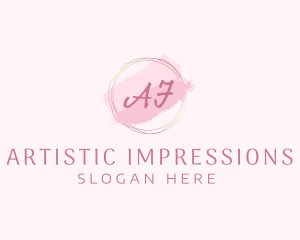 Beauty Cosmetics Brush Stroke logo design