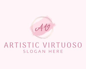 Beauty Cosmetics Brush Stroke logo design