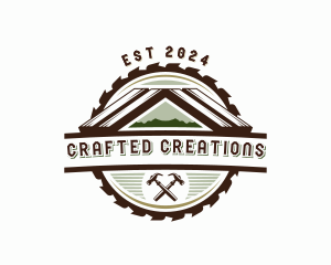 Saw Blade Woodwork logo design