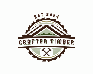 Saw Blade Woodwork logo design