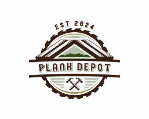 Saw Blade Woodwork logo design