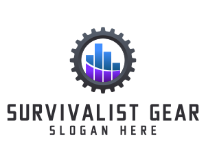  Industrial Business Graph logo design