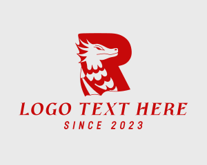 Red Dragon Letter R  logo