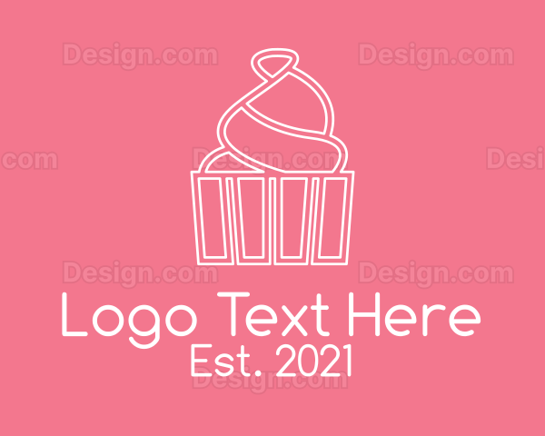 Simple Cupcake Icing Logo