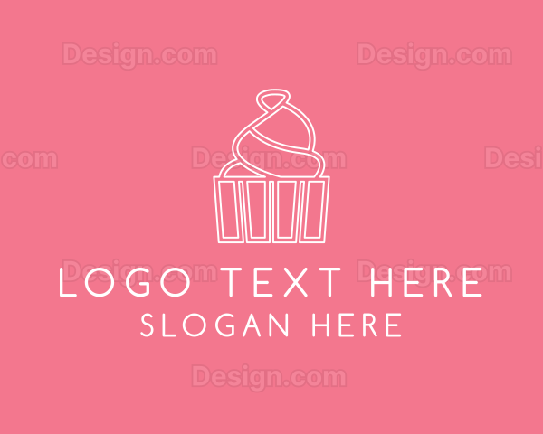 Simple Cupcake Icing Logo