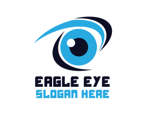 Blue Stroke Eye logo