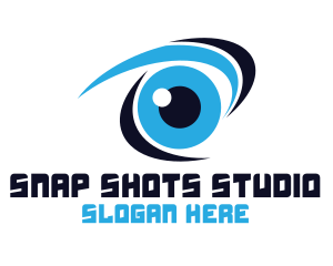 Blue Stroke Eye logo