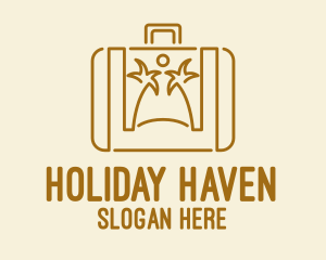 Holiday Beach Suitcase  logo design