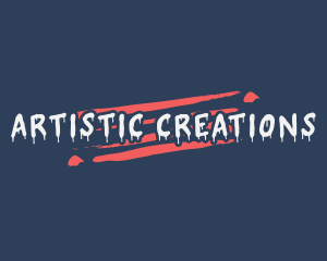 Artistic Paint Drip logo design