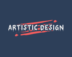 Artistic Paint Drip logo design