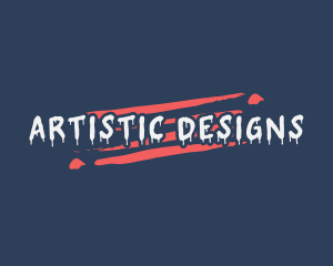 Artistic Paint Drip logo design