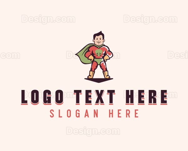 Superhero Man Costume Logo