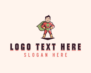 Superhero Man Costume Logo