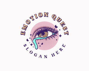Comic Woman Tear Eye logo