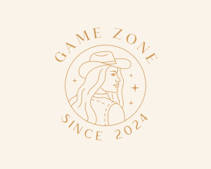 Woman Rodeo Cowgirl logo