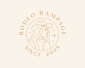 Woman Rodeo Cowgirl logo