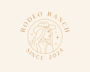 Woman Rodeo Cowgirl logo