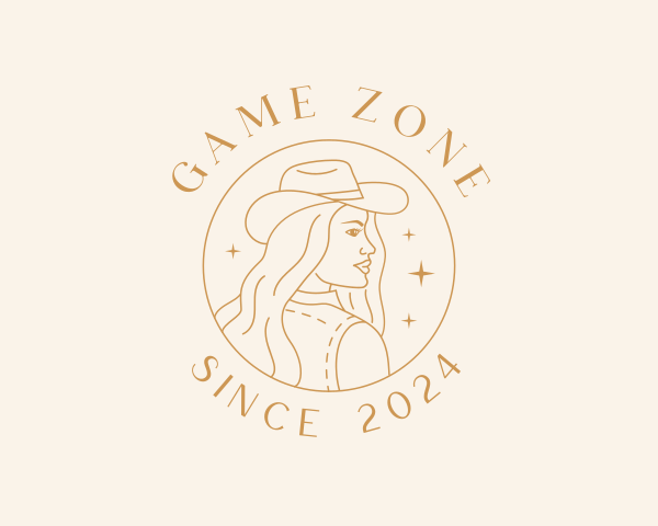 Cowgirl logo example 2