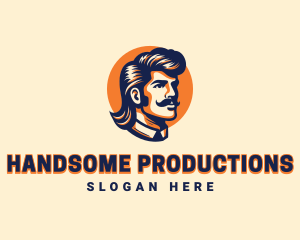 Handsome Man Mullet logo