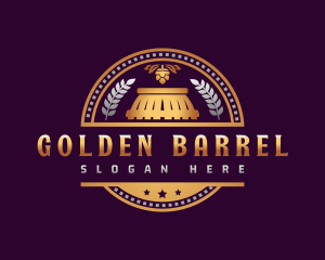 Liquor Brewery Barrel logo design